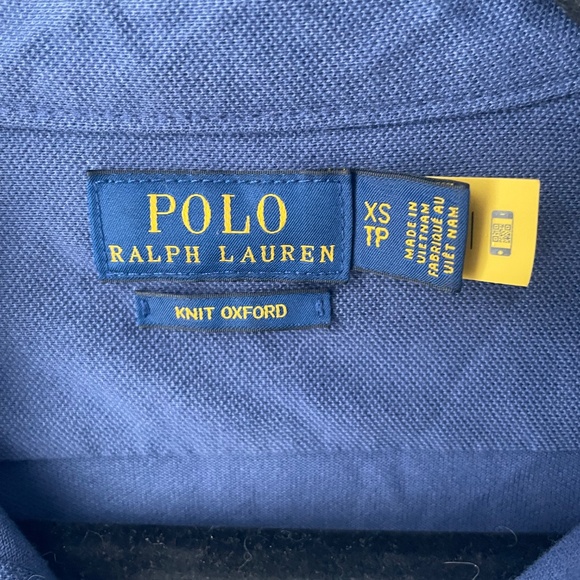 Polo Ralph Lauren Knit Oxford Button-Down Shirt (XS) – Blue - Picture 2 of 5